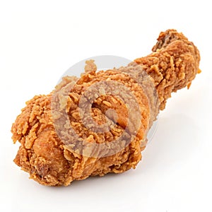 Fried chicken isolated on white background photo