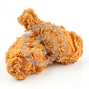 Fried chicken isolated on white background photo