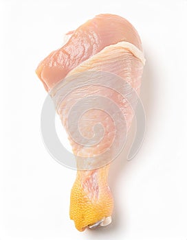 Fried Chicken Leg Drumstick on White Background photo
