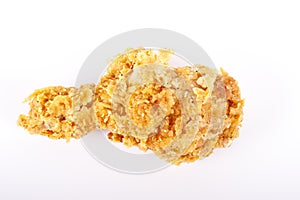 Fried Chicken Leg on White