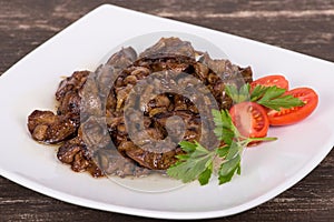 Fried chicken livers