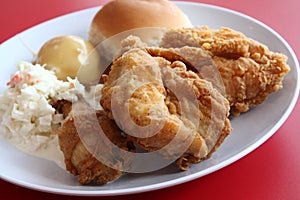 Fried Chicken Meal - Close up View