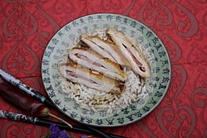 Fried chicken with rice