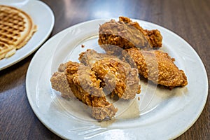 Fried chicken and waffle