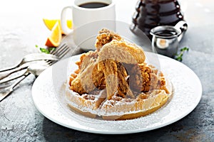 Fried chicken and waffles