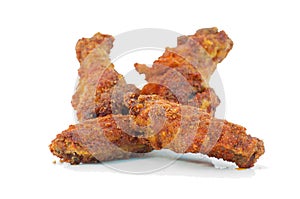 Fried chicken wings isolated