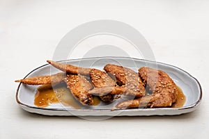 Fried chicken wings photo