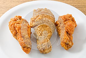 Fried Chicken Wings on A White Dish