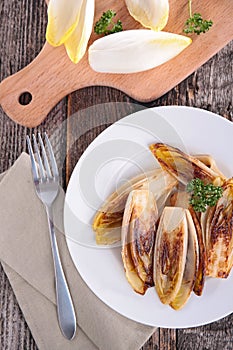 Fried chicory