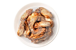 Fried chiken wings on the plate