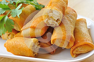 Fried Chinese Traditional Spring rolls