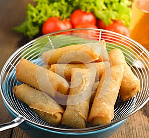 Fried Chinese Traditional Spring rolls