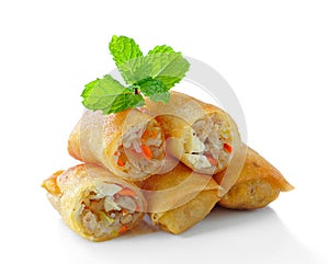 Fried Chinese Traditional Spring rolls food