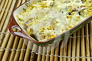 Fried Corn Dip with Chicken