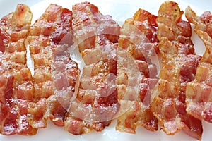 Fried crispy bacon