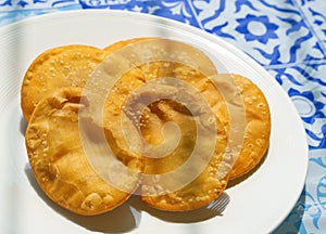 Fried Dominican pastelito or turnover