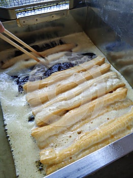 Fried dough sticks, one of the most common and favorite breakfast in China