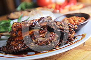 Indonesian culinary fried duck rice photo