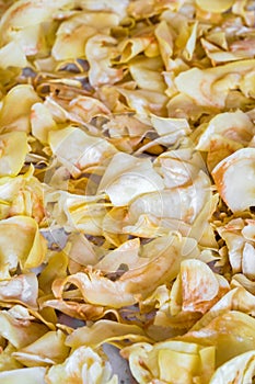 Fried durian on tray