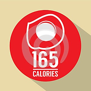 Fried Egg 165 Calories Symbol