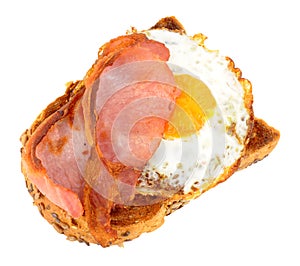 Fried Egg And Bacon On Toast