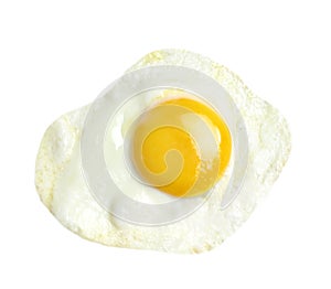 Fried egg isolated on white background