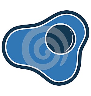Fried Egg Line Vector Isolated Icon customized and editable
