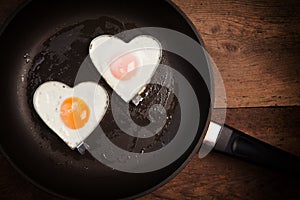 Fried egg love heart