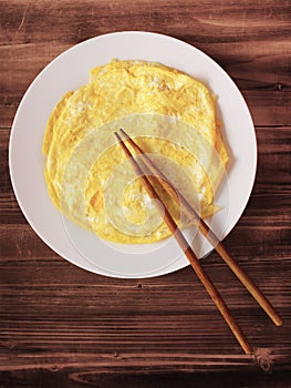 Fried egg omelettes