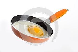 Fried Egg in Orange Frying Pan