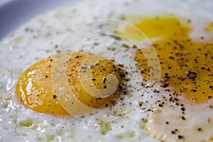 Fried egg with pepper photo