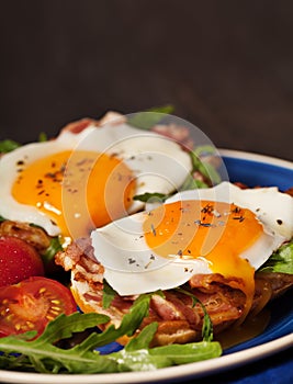 Fried egg sandwich breakfast meal