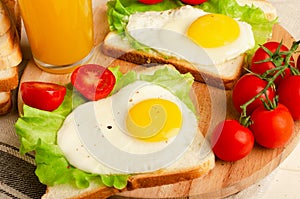Fried egg sandwiches