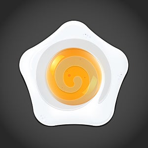 Fried egg, vector