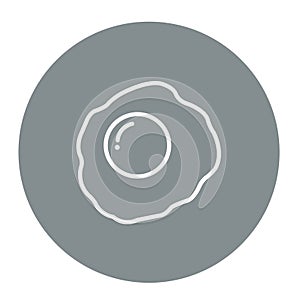 Fried egg. Vector illustration decorative background design