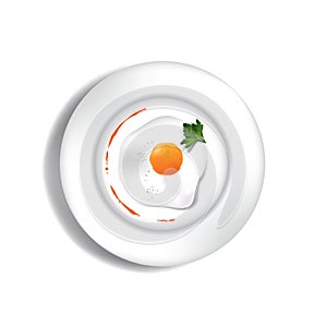 fried egg. Vector illustration decorative design photo