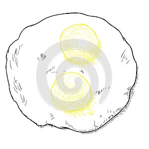 Fried egg vector illustration