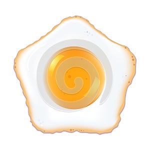 Fried egg, vector