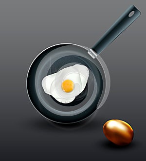 fried eggs and golden egg