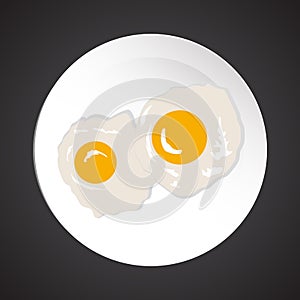 Fried eggs illustration