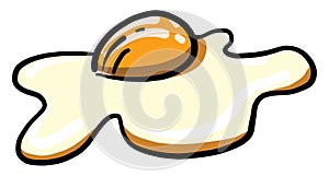 Fried eggs, illustration, vector