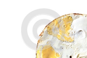 Fried eggs isolated on white