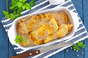 Fried fish in a batter