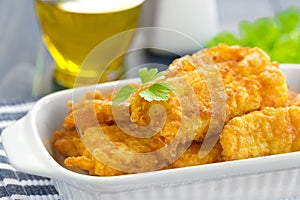 Fried fish in a batter