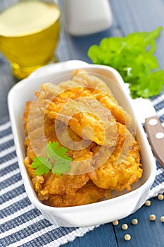 Fried fish in a batter