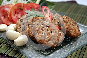 Fried Fish Cakes or Tod Man Pla Thai food