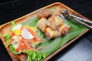 Fried Fish Cakes (Tod Mun Pla) in dumpling