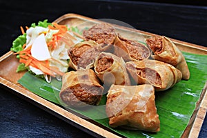 Fried Fish Cakes (Tod Mun Pla) in dumpling