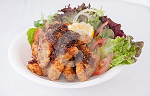 Fried fish with chilli sauce