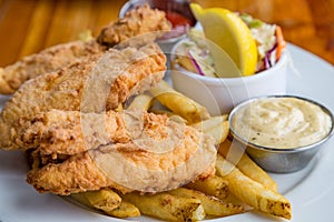 Fried Fish Dinner with Fries